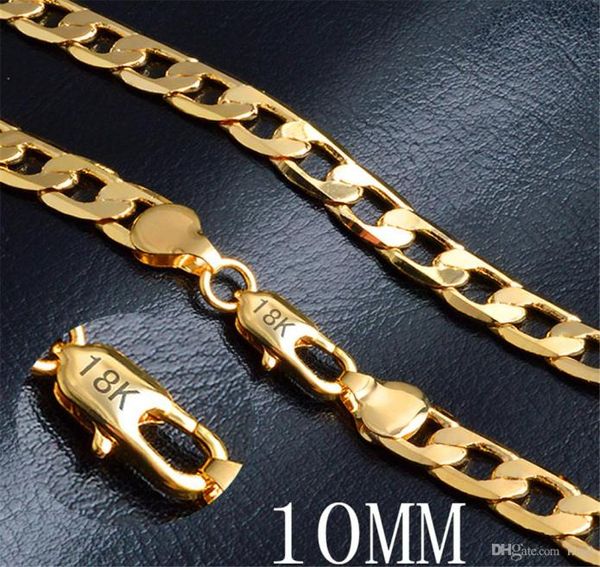 

10mm fashion luxury mens solid cuba link chain womens jewelry 18k gold plated chain necklace for men women chains necklaces kka1536361821, Silver