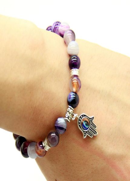 new arrival 8mm natural purple agate stone beads hamsa eye yoga braclets gift for men and women4411399, Golden;silver
new arrival 8mm natural purple agate stone beads hamsa eye yoga braclets gift for men and women4411399, Golden;silver