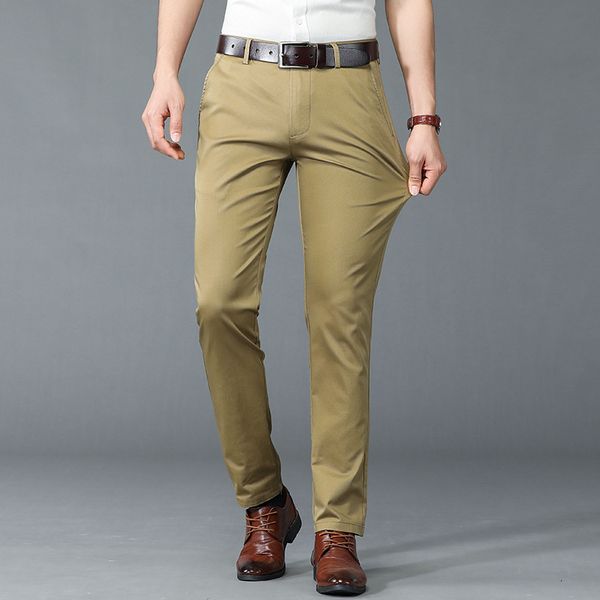 men s pants khaki casual business fashion straight fit cotton stretch trousers male brand clothing 230906, Black
men s pants khaki casual business fashion straight fit cotton stretch trousers male brand clothing 230906, Black