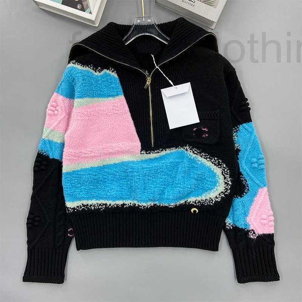 women's knits & tees designer wind zipper polo neck sweater 5-line versatile loose contrast color knitted shirt new product for autumn/, White
women's knits & tees designer wind zipper polo neck sweater 5-line versatile loose contrast color knitted shirt new product for autumn/, White