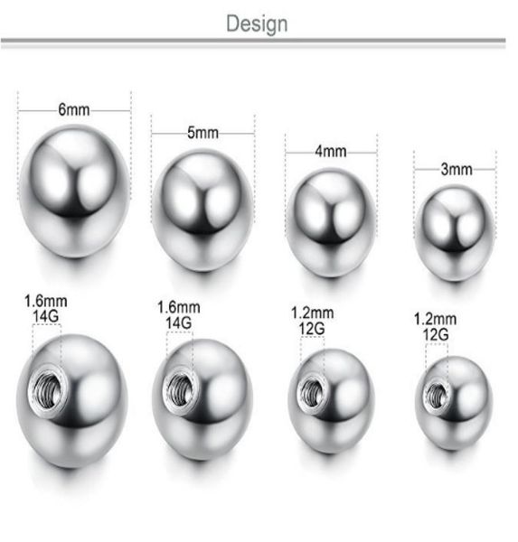 plain ball screw ear stud lip bar eyebrow tongue belly button ring bead ball accessory 2mm 25mm 3mm horseshoe stainless steel4386306, Silver
plain ball screw ear stud lip bar eyebrow tongue belly button ring bead ball accessory 2mm 25mm 3mm horseshoe stainless steel4386306, Silver