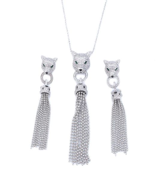 luxury jewelry leopard tassel earrings necklace set party glittering fashion elegant women7179397, Silver
luxury jewelry leopard tassel earrings necklace set party glittering fashion elegant women7179397, Silver