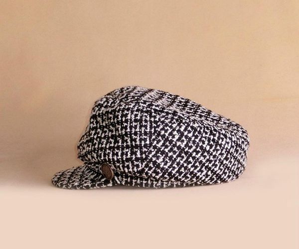 2019 new women winter hat brass buttons decoration flat beret caps octagonal hat female plaid tweed newsboy caps4625849, Blue;gray
2019 new women winter hat brass buttons decoration flat beret caps octagonal hat female plaid tweed newsboy caps4625849, Blue;gray