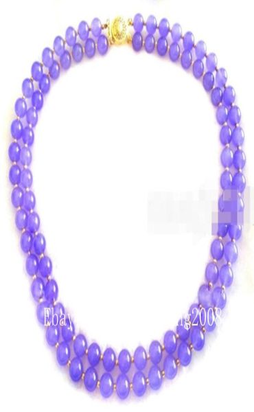 fashion 2rows 10mm natural lavender jade gemstone round beads necklace 18quot19quot9578809, Silver
fashion 2rows 10mm natural lavender jade gemstone round beads necklace 18quot19quot9578809, Silver