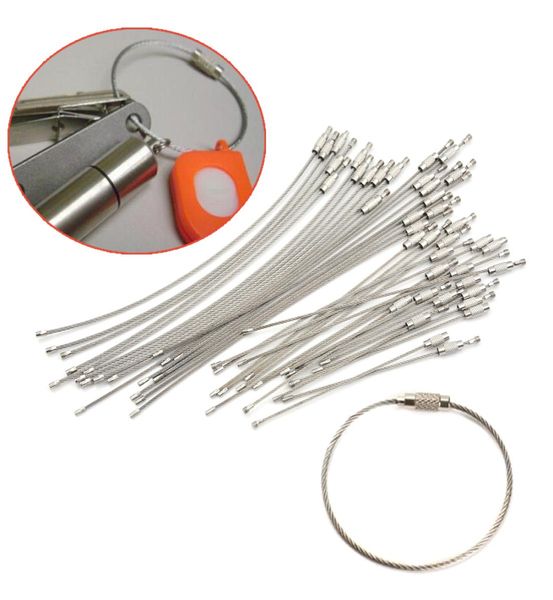 10pcs wire rope key chain stainless steel wire keychain carabiner cable key ring outdoor hiking5876538, Silver
10pcs wire rope key chain stainless steel wire keychain carabiner cable key ring outdoor hiking5876538, Silver