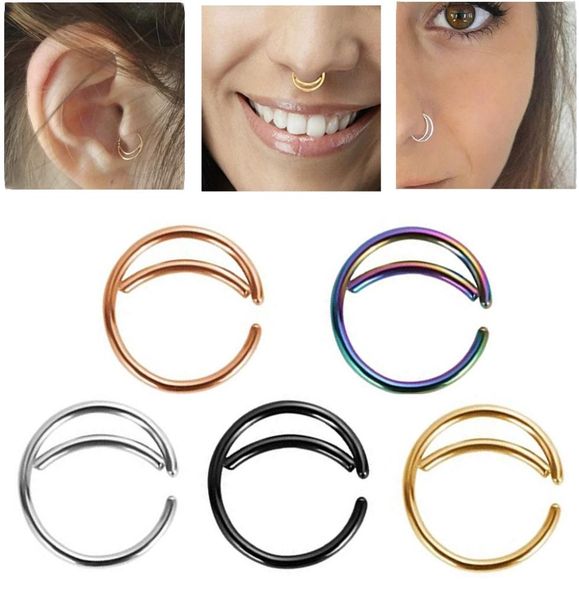 316l stainless steel moon nose ring body piercing jewelry ear cartilage tragus helix earrings indian nose ring septum ring5054084, Silver
316l stainless steel moon nose ring body piercing jewelry ear cartilage tragus helix earrings indian nose ring septum ring5054084, Silver