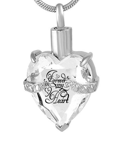 heart forever in your heart crystal heart memorial jewelry stainless steel cremation urn pendant necklace cremation pendant3135538, Silver
heart forever in your heart crystal heart memorial jewelry stainless steel cremation urn pendant necklace cremation pendant3135538, Silver