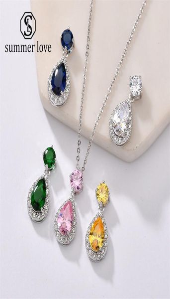 fashion teardrop 3a cubic zirconia stud earrings pendant necklace jewelry for women standard 925 sterling silver bridesmaid weddin3549347, Golden;silver
fashion teardrop 3a cubic zirconia stud earrings pendant necklace jewelry for women standard 925 sterling silver bridesmaid weddin3549347, Golden;silver