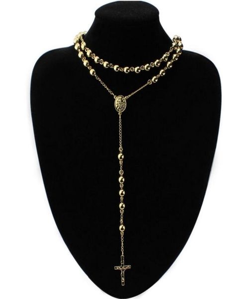 6mm stainless steel gold plated crucifix rosary chain necklace 195quot6quot4553919, Silver
6mm stainless steel gold plated crucifix rosary chain necklace 195quot6quot4553919, Silver