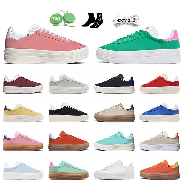 designer womens gazelle bold platform casual shoes super pop green lucid pink glow gum sky blue white black gazelles og cream collegiate fla
designer womens gazelle bold platform casual shoes super pop green lucid pink glow gum sky blue white black gazelles og cream collegiate fla