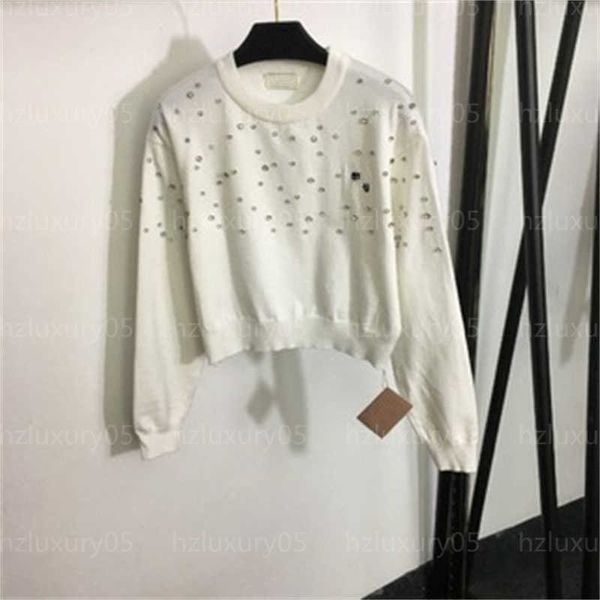 knitted sweater designer sweaters womens pull femme autumn knit long sleeved round neck luxury knitwear fashion temperament pullover designe, White;black
knitted sweater designer sweaters womens pull femme autumn knit long sleeved round neck luxury knitwear fashion temperament pullover designe, White;black