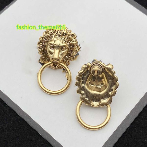 new product bronze gold plated earrings retro fashion design lion earrings round jewelry supply, Silver
new product bronze gold plated earrings retro fashion design lion earrings round jewelry supply, Silver