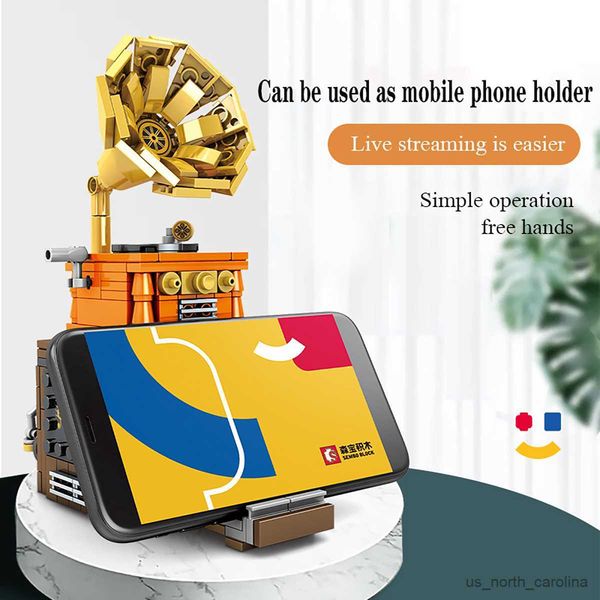 Electric Blocks speaker retro phonograph assembled small particle building block toy boy birthday gift R230907
Electric Blocks speaker retro phonograph assembled small particle building block toy boy birthday gift R230907