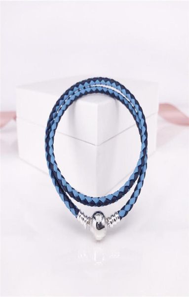 authentic 925 sterling silver moments double woven leather bracelet-blue mix & pink mix style jewelry 590747cbmx-d5240696, Black
authentic 925 sterling silver moments double woven leather bracelet-blue mix & pink mix style jewelry 590747cbmx-d5240696, Black