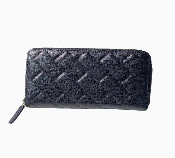 tier quality womens zipper wallets 195cm luxury designer purses calfskin caviar card holder genuine leather quilted coin purs9891817, Red;black
tier quality womens zipper wallets 195cm luxury designer purses calfskin caviar card holder genuine leather quilted coin purs9891817, Red;black
