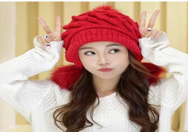 winter pompom rabbit fur hats for women ladies ear protection knitted beanie cap thick warm ski bonnet hat2614106, Blue;gray
winter pompom rabbit fur hats for women ladies ear protection knitted beanie cap thick warm ski bonnet hat2614106, Blue;gray