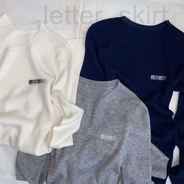 womens knits & tees designer new jacquard knitted sweater bottom shirt round neck slim fit and versatile long sleeve top, White
womens knits & tees designer new jacquard knitted sweater bottom shirt round neck slim fit and versatile long sleeve top, White