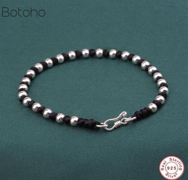 handmade 925 sterling silver colour beads black rope bracelets cord string braided friendship lucky bangle for women men couple cx9694887
handmade 925 sterling silver colour beads black rope bracelets cord string braided friendship lucky bangle for women men couple cx9694887