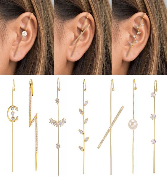 bohemian wedding ear wrap crawler hook earring crystal stud earrings for woman lightning zirconia climber earrings jewelry gift7186778, Golden;silver
bohemian wedding ear wrap crawler hook earring crystal stud earrings for woman lightning zirconia climber earrings jewelry gift7186778, Golden;silver