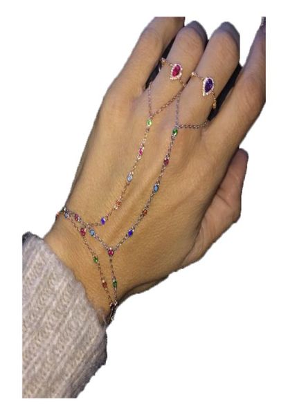 2018 women slave bracelet with ring rose gold silver plated colorful bezel cz link chain hand jewelry behomia rainbow fashion brac1928448, Golden;silver
2018 women slave bracelet with ring rose gold silver plated colorful bezel cz link chain hand jewelry behomia rainbow fashion brac1928448, Golden;silver