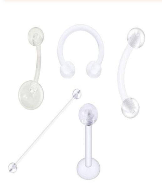 16g clear acrylic uv belly button rings nose eyebrow lip ring bar industrial barbell ear piercing body jewelry4418737, Silver
16g clear acrylic uv belly button rings nose eyebrow lip ring bar industrial barbell ear piercing body jewelry4418737, Silver