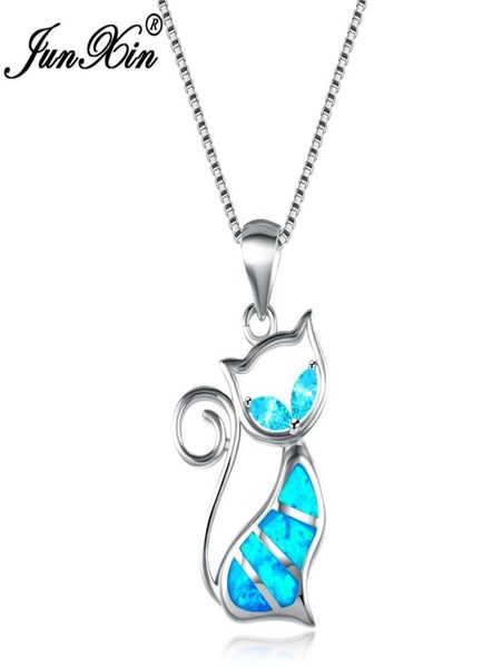 junxin 2018 new brand design women cat necklace blue fire opal necklaces pendants fashion 925 sterling silver animal jewelry4353808
junxin 2018 new brand design women cat necklace blue fire opal necklaces pendants fashion 925 sterling silver animal jewelry4353808
