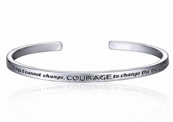 new serenity prayer silver plated bracelet in a gift box love for women7905124, Black
new serenity prayer silver plated bracelet in a gift box love for women7905124, Black