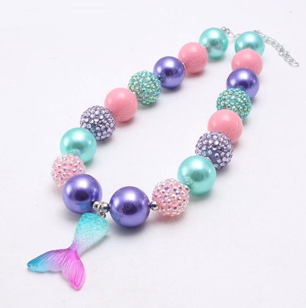 cute mermaid tail pendant girls chunky beads necklace colorful bubblegum necklace for child kids gift jewelry6687095, Silver
cute mermaid tail pendant girls chunky beads necklace colorful bubblegum necklace for child kids gift jewelry6687095, Silver