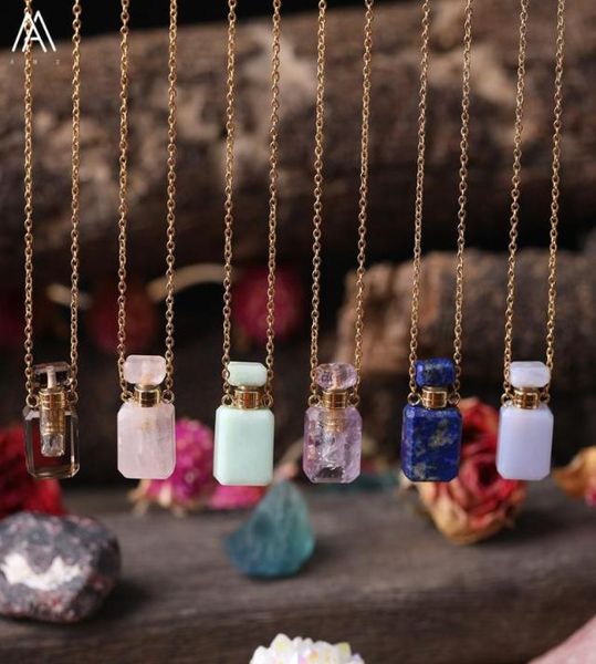 plated gold chains small perfume bottle natural gemstones pendantsquartz crystal essential oil diffuser vial necklace charms3795267, Silver
plated gold chains small perfume bottle natural gemstones pendantsquartz crystal essential oil diffuser vial necklace charms3795267, Silver