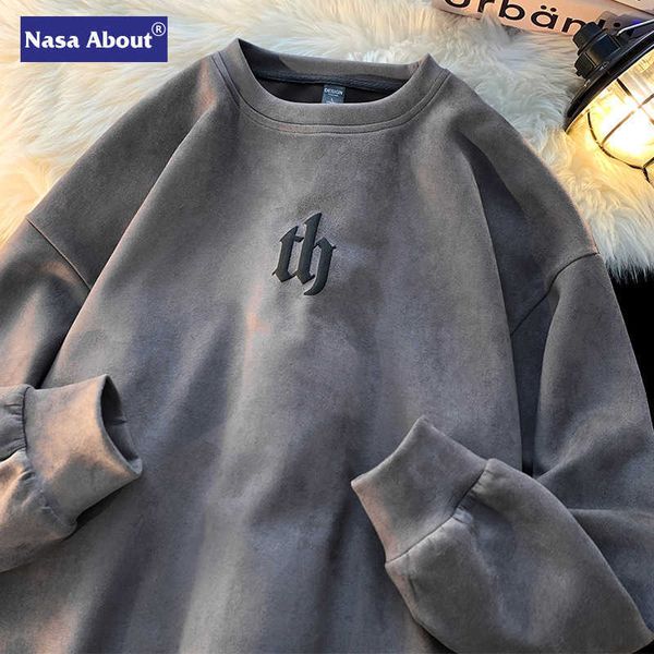nasa suede sweater men's spring and autumn fashion brand american loose with round neck and bottom long sleeve, Black
nasa suede sweater men's spring and autumn fashion brand american loose with round neck and bottom long sleeve, Black