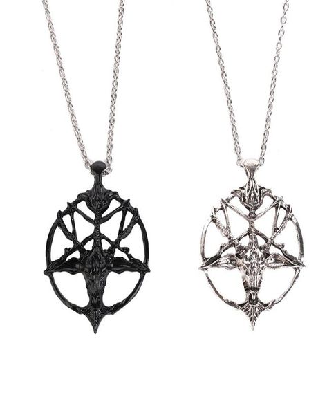 fashion pentagram pan god skull goat head pendant chain necklace luck alloy retro vintage jewelry2382428, Silver
fashion pentagram pan god skull goat head pendant chain necklace luck alloy retro vintage jewelry2382428, Silver