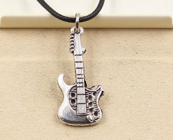tibetan silver color pendant guitar necklace choker charm black leather cord factory handmade jewelry 8mz58215831
tibetan silver color pendant guitar necklace choker charm black leather cord factory handmade jewelry 8mz58215831