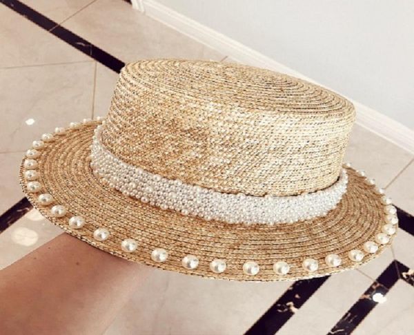 fashion design grass straw caps summer flat brim vintage elegant pearl adjustable hats for woman ladies6168254, Blue;gray
fashion design grass straw caps summer flat brim vintage elegant pearl adjustable hats for woman ladies6168254, Blue;gray