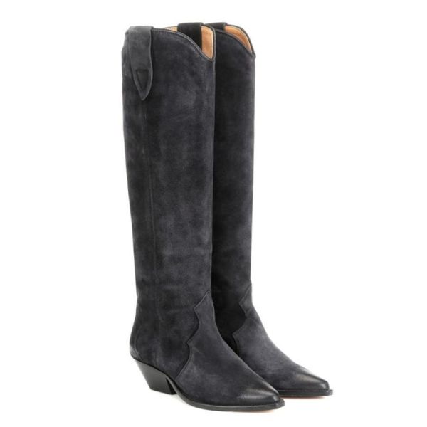 lady cowskin suede leather square chunky 5cm med heels knee boots pleated women martin knight cowboy booties pillage toes short pl6466783, Black
lady cowskin suede leather square chunky 5cm med heels knee boots pleated women martin knight cowboy booties pillage toes short pl6466783, Black