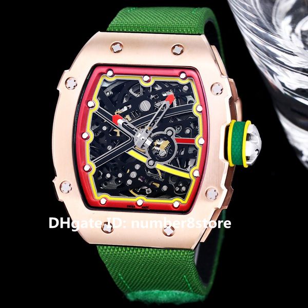 rm67-02 automatic winding mens watch 18k rose gold skeleton dial swiss tonneau wristwatch sapphire crystal sport waterproof sports watches 1, Slivery;brown
rm67-02 automatic winding mens watch 18k rose gold skeleton dial swiss tonneau wristwatch sapphire crystal sport waterproof sports watches 1, Slivery;brown