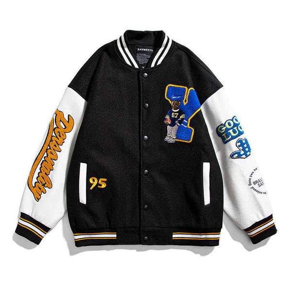 fashion baseball jacket pu leather 2023 long sleeve trendy american style woolen baseball jacket customized asian size, Black;brown
fashion baseball jacket pu leather 2023 long sleeve trendy american style woolen baseball jacket customized asian size, Black;brown