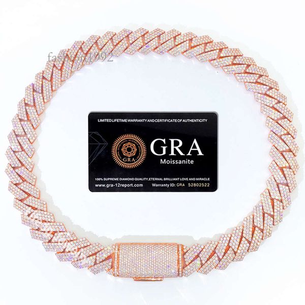 High Quality 18 Mm 3 Rows Vvs Moissanite Jewelry Rose Gold Plated Moissanite Cuban Chain Hip-Hop Necklace For Men Or Women
High Quality 18 Mm 3 Rows Vvs Moissanite Jewelry Rose Gold Plated Moissanite Cuban Chain Hip-Hop Necklace For Men Or Women