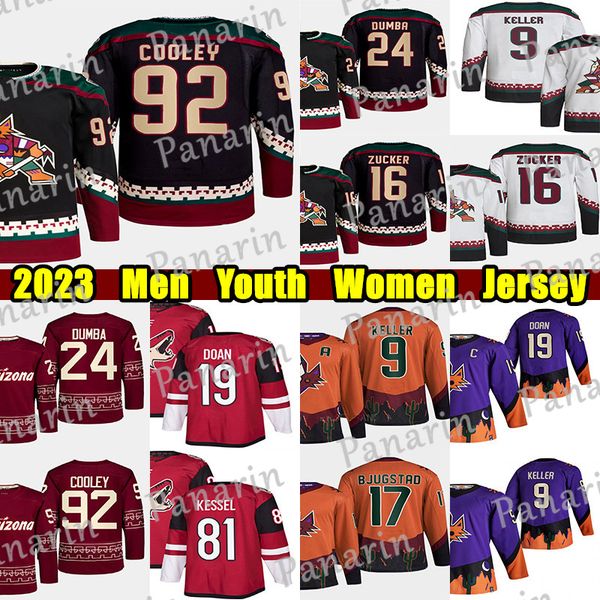 #92 logan cooley reverse retro hockey jersey #9 clayton keller #24 matt dumba shane doan nick schmaltz barrett hayton sean durzi lawson crou, Black;red
#92 logan cooley reverse retro hockey jersey #9 clayton keller #24 matt dumba shane doan nick schmaltz barrett hayton sean durzi lawson crou, Black;red