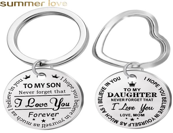 fashion stainless steel keychain engraved to my son daughter forever love mom keyring key chains charm love pendant jewelry gift5761720, Slivery;golden
fashion stainless steel keychain engraved to my son daughter forever love mom keyring key chains charm love pendant jewelry gift5761720, Slivery;golden