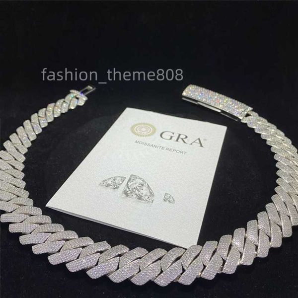 custom 20mm width 4 rows vvs moissanite cuban link chain s925 bling diamond heavy miami cuban necklace fashion hip hop chain, Silver
custom 20mm width 4 rows vvs moissanite cuban link chain s925 bling diamond heavy miami cuban necklace fashion hip hop chain, Silver