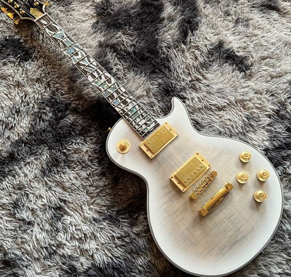 custom electric guitar cream tiger flame guitarabalone flower inlaid fingerboad
custom electric guitar cream tiger flame guitarabalone flower inlaid fingerboad