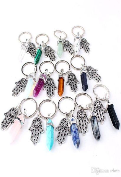 bullet shape natural stone keychain turquoise quartz crystal fatima evil eye palm charms key chains hexagonal accessories bag key 6557980, Silver
bullet shape natural stone keychain turquoise quartz crystal fatima evil eye palm charms key chains hexagonal accessories bag key 6557980, Silver
