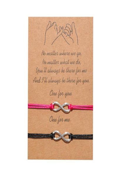 new antique silver lucky love infinity charm bracelets bangles women girls wristband adjustable friendship jewelry with card1691947, Golden;silver
new antique silver lucky love infinity charm bracelets bangles women girls wristband adjustable friendship jewelry with card1691947, Golden;silver