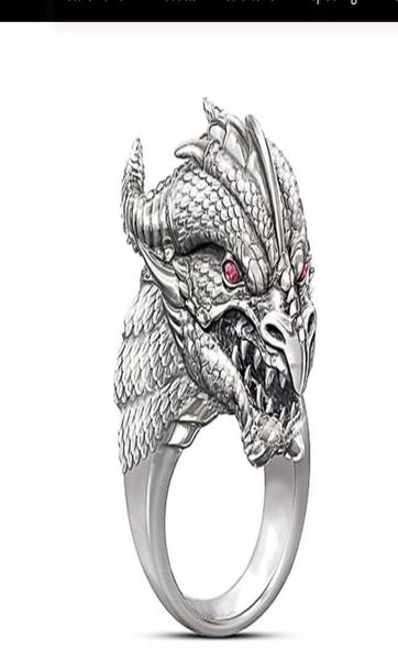 luxury sculpted dragon head ring with red eyes for men punk style vintage male ring party finger ring men rings animal jewelry8634342, Golden;silver
luxury sculpted dragon head ring with red eyes for men punk style vintage male ring party finger ring men rings animal jewelry8634342, Golden;silver
