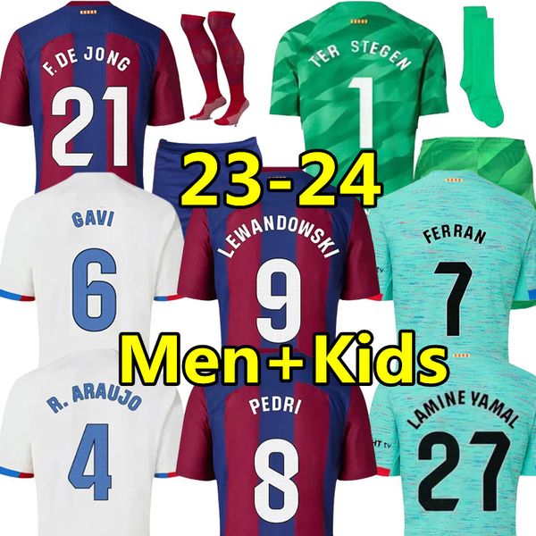 23 24 lewandowski gavi pedri soccer jerseys barcelonas ter stegen lamine yamal gundogan f. de jong araujo raphinha ferran 2023 2024 barca fo, Black;yellow
23 24 lewandowski gavi pedri soccer jerseys barcelonas ter stegen lamine yamal gundogan f. de jong araujo raphinha ferran 2023 2024 barca fo, Black;yellow