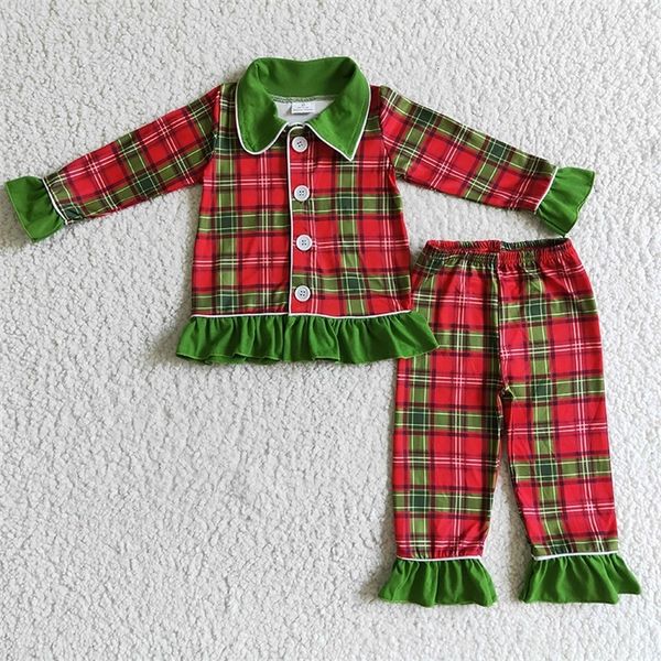 pajamas wholesale baby girl christmas plaid sleepwear clothing children long sleeve button down set ruffle pants outfit infant 230906, Blue;red
pajamas wholesale baby girl christmas plaid sleepwear clothing children long sleeve button down set ruffle pants outfit infant 230906, Blue;red