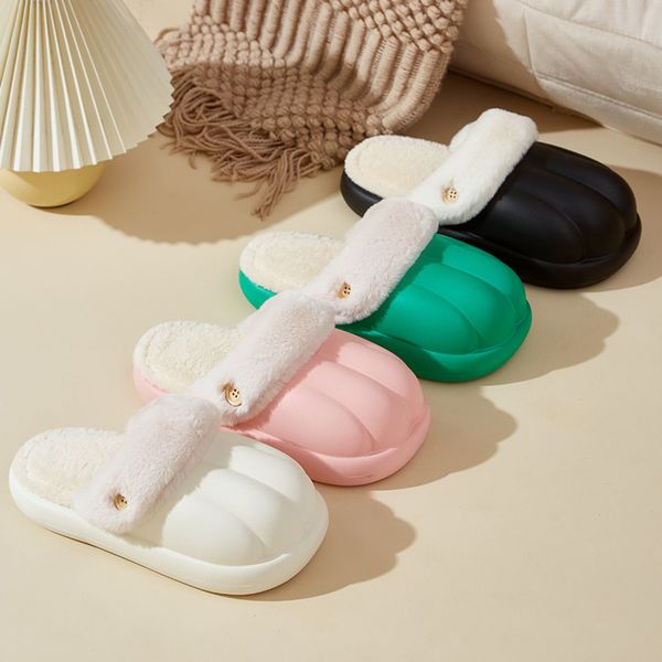 waterproof cotton slippers eva women men autumn and winter wrap heel home non-slip warm thick-soled fur cotton shoes, Black
waterproof cotton slippers eva women men autumn and winter wrap heel home non-slip warm thick-soled fur cotton shoes, Black