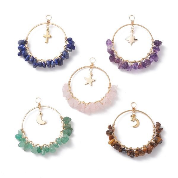 natural irregular chip stone quartz pendant copper wire wrap star cross moon circle charms for jewelry making accessory, Bronze;silver
natural irregular chip stone quartz pendant copper wire wrap star cross moon circle charms for jewelry making accessory, Bronze;silver