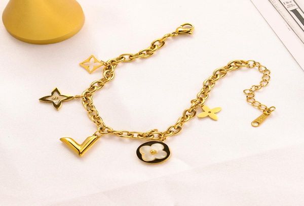 never fading 14k gold plated luxury brand designer bracelets link chainstainless steel letter choker wristband flower bracelet ban6433757, Black
never fading 14k gold plated luxury brand designer bracelets link chainstainless steel letter choker wristband flower bracelet ban6433757, Black