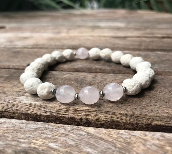 mg0915 8 mm white lava stone energy bracelet natural rose quartz womens bracelet heart chakra meditation jewelry2701258, Black
mg0915 8 mm white lava stone energy bracelet natural rose quartz womens bracelet heart chakra meditation jewelry2701258, Black